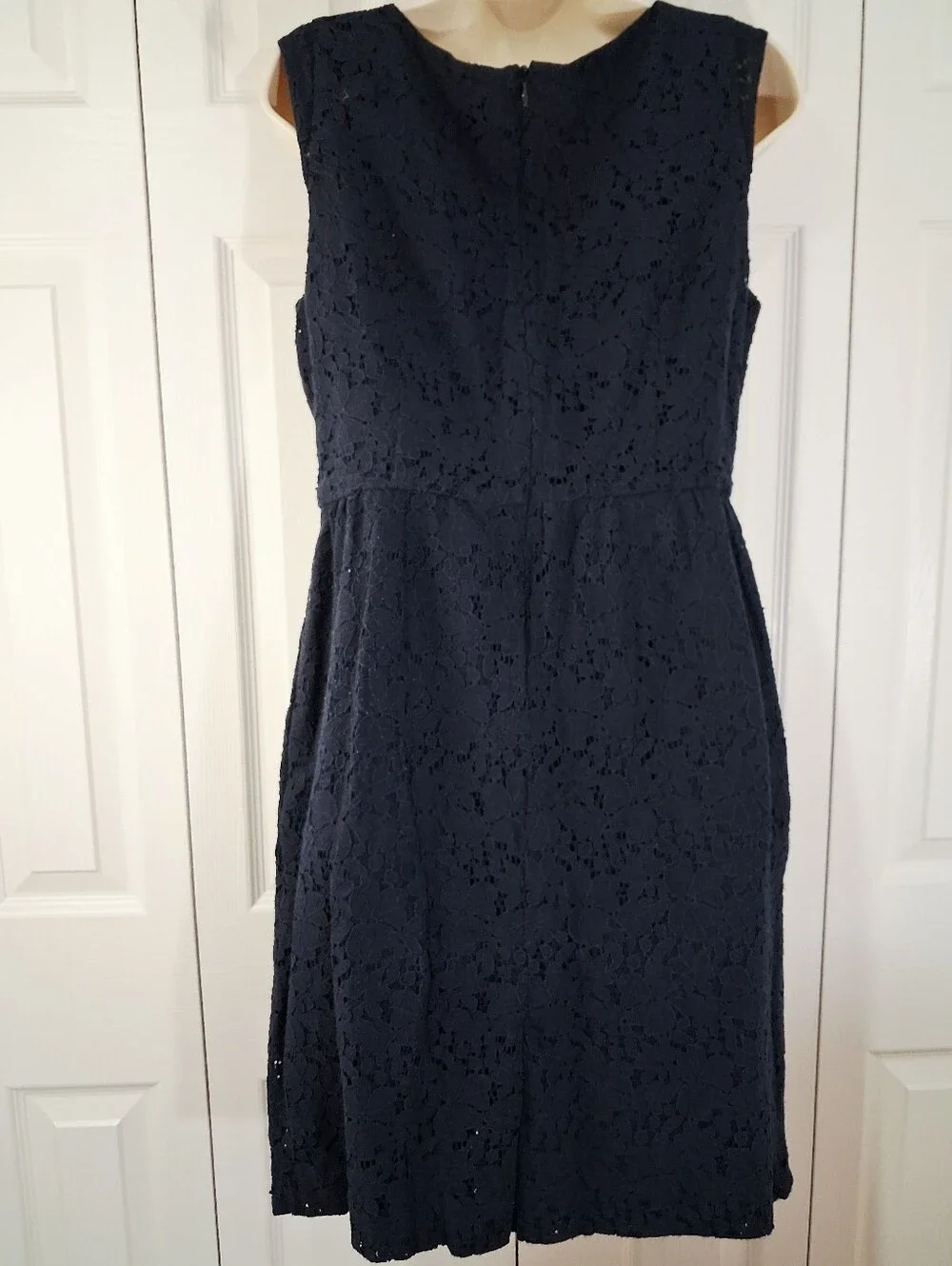 J. Crew Navy Lace Midi Dress